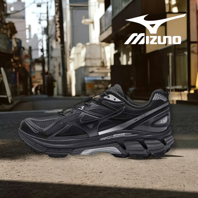 ของแท้ 100%✈️ Mizuno Halo Mix TL Casual running shoes Low Unisex Sneakers Black D1GH251201