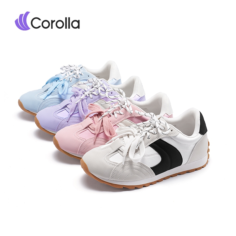 【11.1ใหม่】Corolla Duo-Block Shoes รองเท้าแฟชั่น รองเท้าผ้าใบผู้หญิง พื้นุ่มใส่สบายและกันลื่น มีให้เลือกหลายสี ของแท้100%