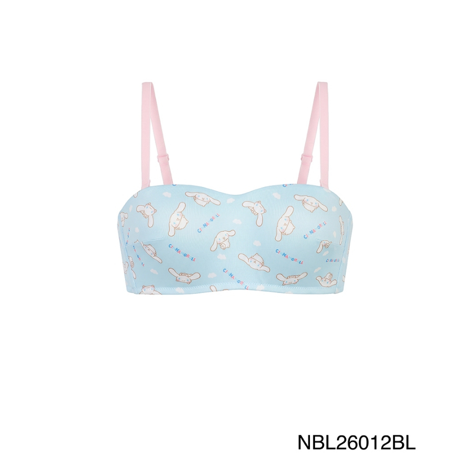Sabina เซตชุดชั้นใน เกาะอกไร้โครง Cinnamoroll รหัส NBL26012BL+NUL26012BL สีฟ้า — صورة 3