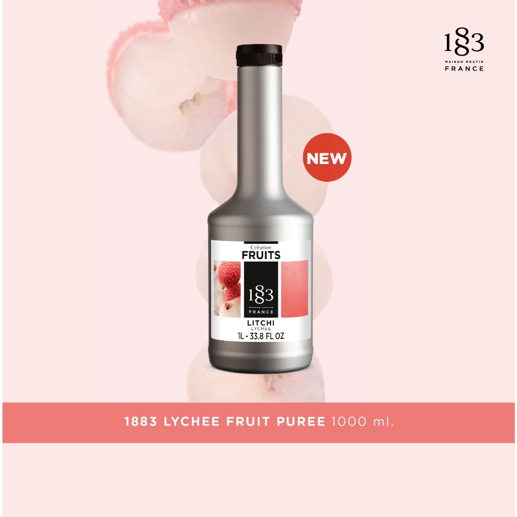 1883 เพียวเร่ ลิ้นจี่ สำหรับเมนูโซดา สมูทตี้ | LYCHEE FRUITS PUREE 1000 ml. (SKU 6903)