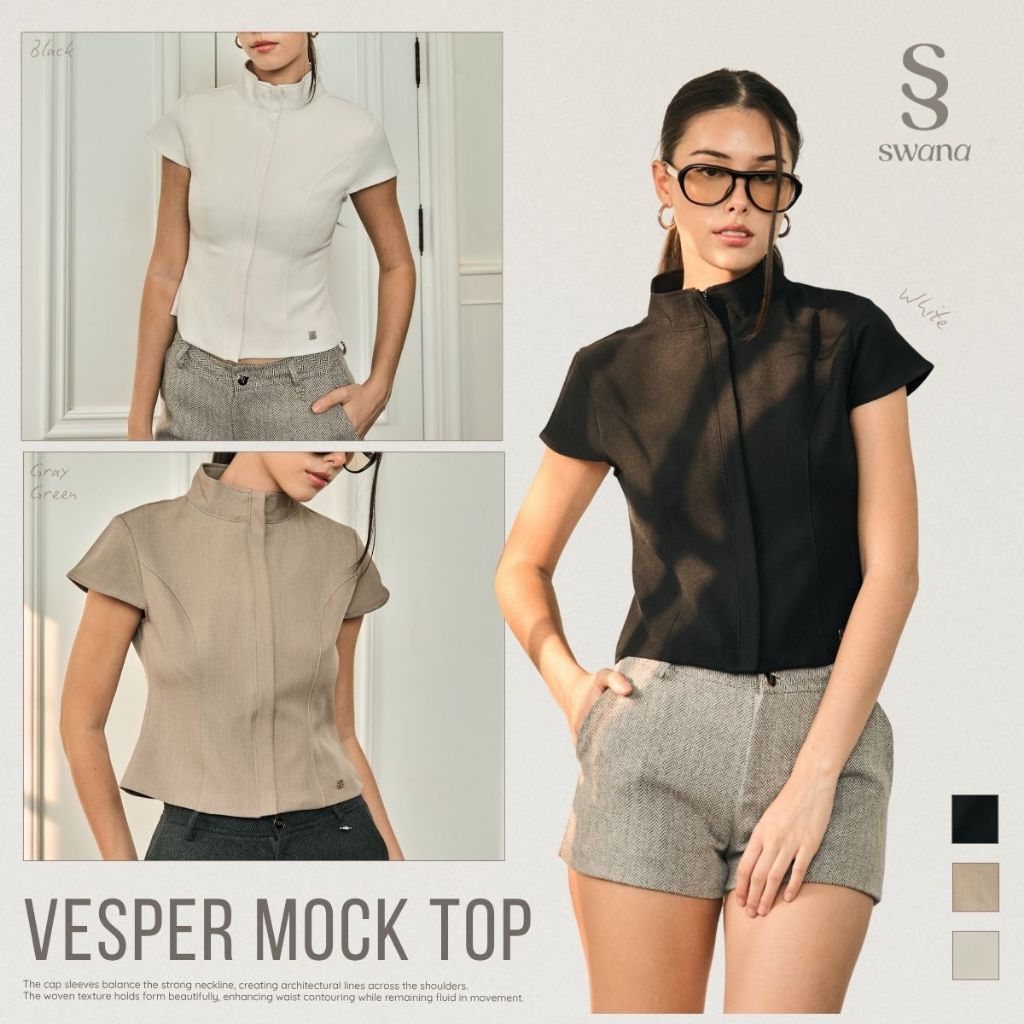 Swana.ss - Vesper mock top [เวส-เปอร์] XS-XL แค่เสื้อ