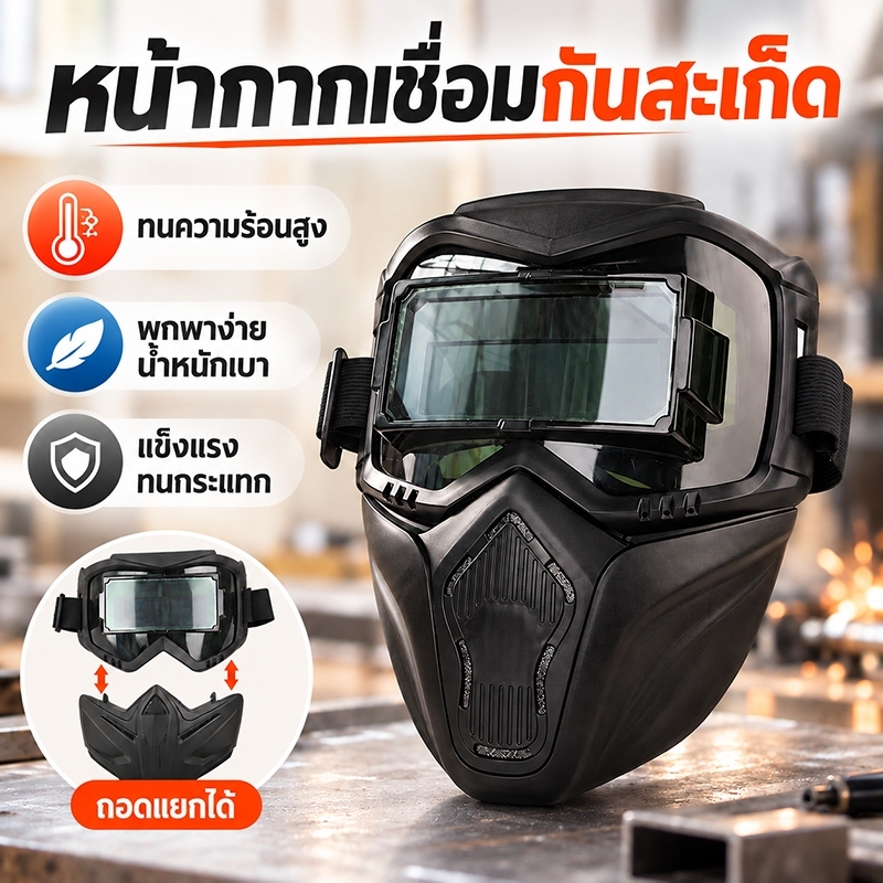 🔥หน้ากากเชื่อม ปรับแสงอัตโนมัติ หน้ากากเชื่อมออโต้ ป้องกันรังสี UV กันสะเก็ดไฟ น้ำหนักเบา สำหรับงานเชื่อม