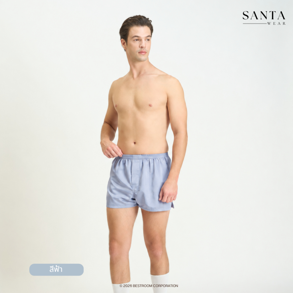 SANTA กางเกงบ๊อกเซอร์ Boxer กางเกงชั้นใน Microtech ผ้าเนียนนุ่ม น้ำหนักเบา ระบายอากาศดี 8 สี ไซซ์ S M L — صورة 8
