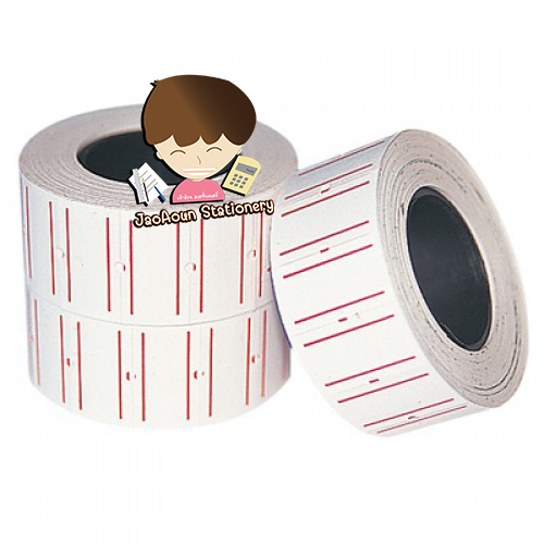 ป้ายติดราคาสินค้า ป้ายตีราคา สติ๊กเกอร์ตีราคาขอบแดง (แพ็ค 10 ม้วน)
