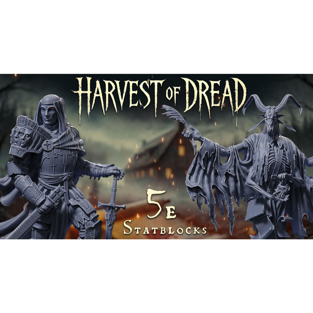 Harvest of Dread : Collection : Miniature Resin โมเดลบอร์ดเกม ผลิตตามสั่ง DnD Halloween Horror