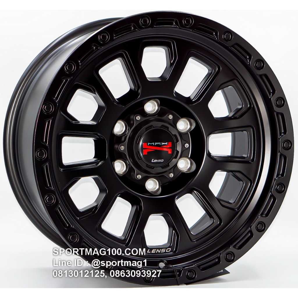 ล้อแม็กซ์ Lenso MAX X12 ขอบ17นิ้ว 6รู139.7 สีดำด้าน กว้าง9นิ้ว Offset20 [22048]