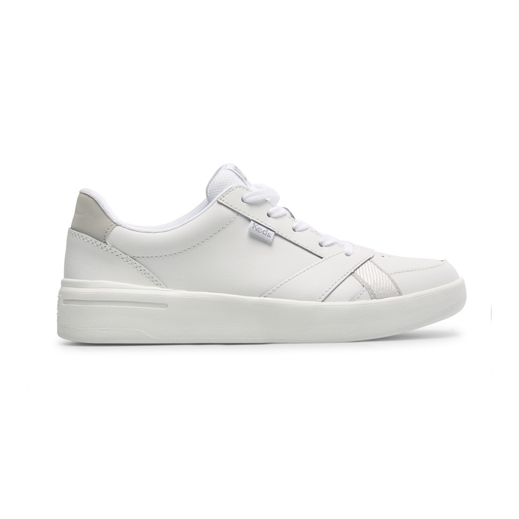 Keds รุ่น The Court Leather รองเท้าผ้าใบหนัง ผู้หญิง สี White/White - WH67217