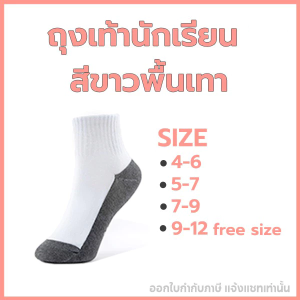ถุงเท้า ถุงเท้านักเรียน 12คู่ ราคาส่งยกโหล สีน้ำตาล รุ่นหนาพิเศษ ชาย/หญิง ระบายอากาศ ใส่สบาย คุณภาพดีไม่มีย้วย thumbnail 3