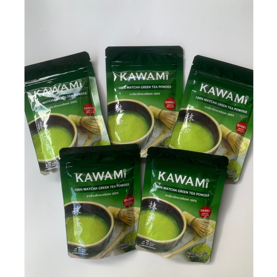 คาวามิ100% ( ถุงเล็ก 40 g/ ถุงใหญ่ 100 g) KAWAMI 100% Matcha Powder ชาเขียว/ กรีนที/ ชาญี่ปุ่น / โฮจ