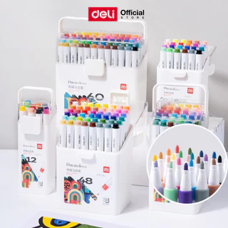 Deli ชุดปากกาสีอะคริลิค รุ่น HM118 ชุด 12/24/36/48/60 สี Acrylic Color จำหน่าย 1 ชุด