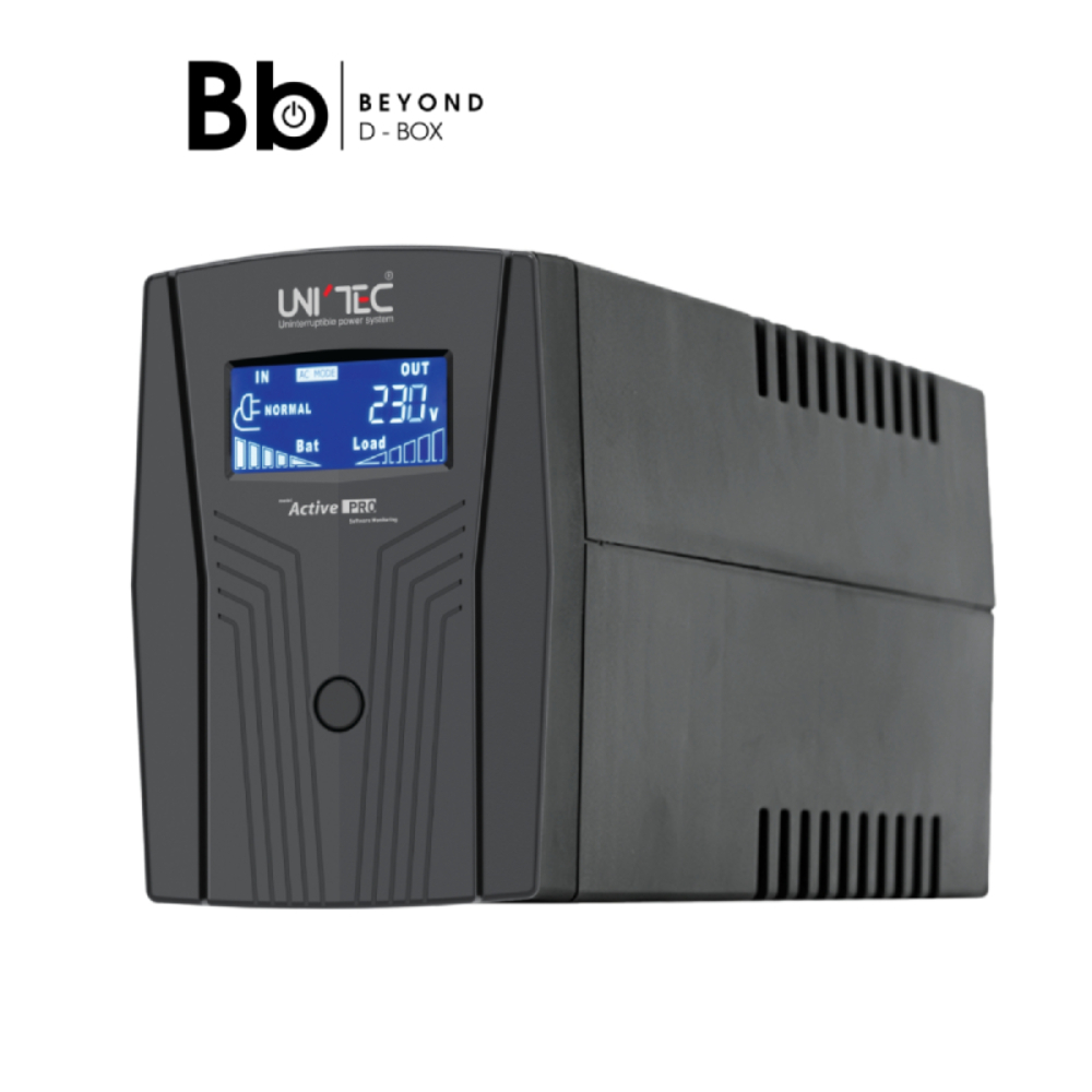 เครื่องสำรองไฟ UNITEC UPS Active Pro 1000VA/550W by BB Beyond D-Box