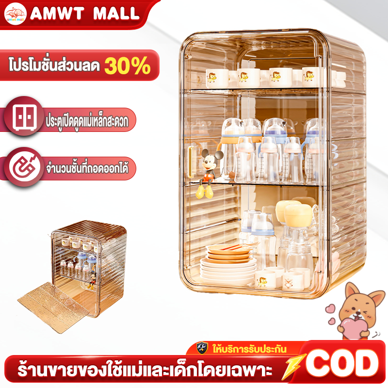 AMWT ⚡️กล่องเก็บของใช้เด็ก ที่คว่ำจาน กล่องใส่ขวดนมเด็ก กันแมลง  ห่างจากฝุ่น ควา