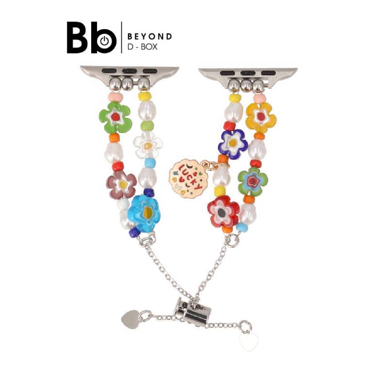 Blue Box สาย Apple Watch Strap Series 6,7,8,9,SE1,SE2,Ultra Flowery with Charm by BB Beyond D-Box