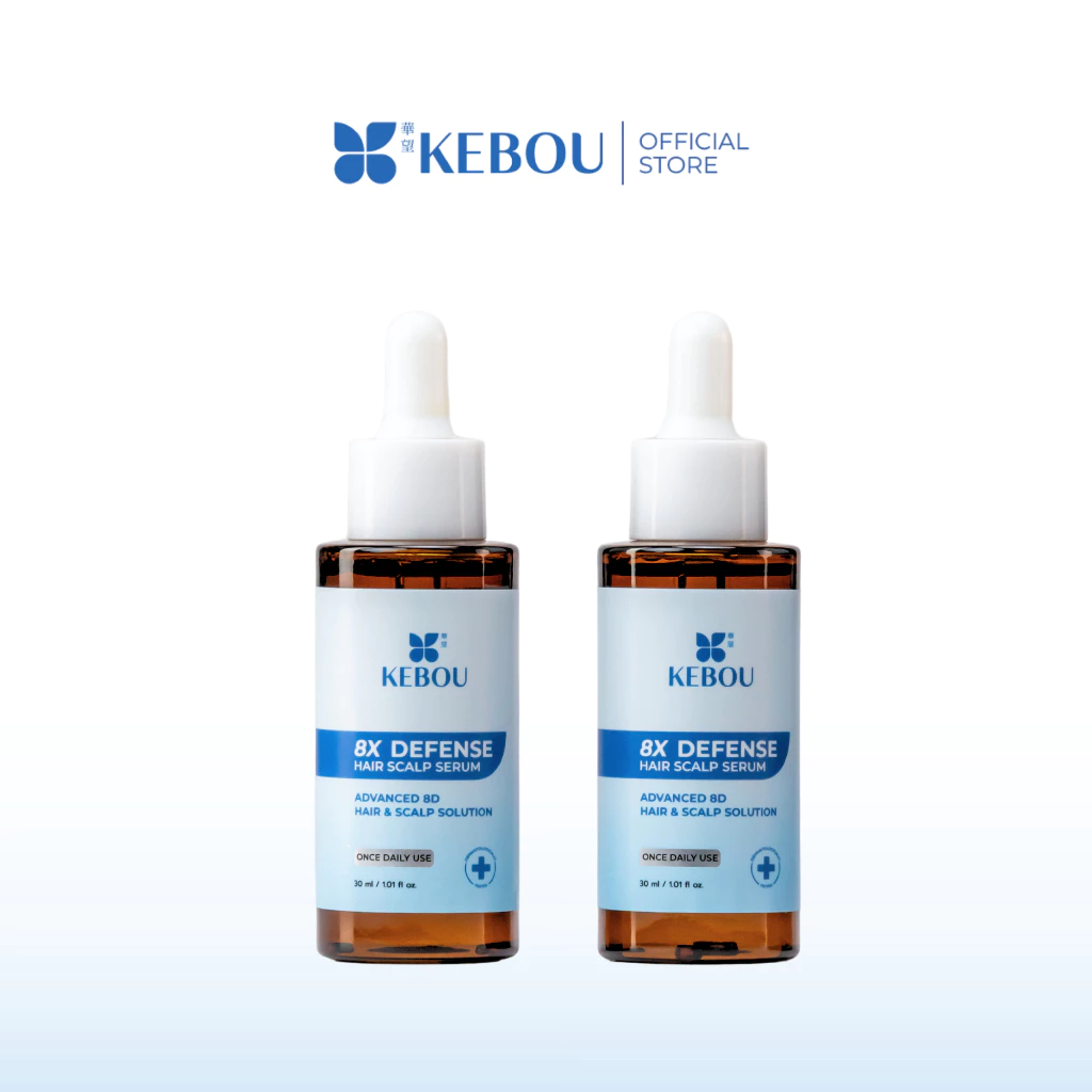 [Bundle set ลดเพิ่ม40บาท] KEBOU 8X DEFENSE เวชสำอางลดผมขาดหลุดร่วง รังแคและอาการคันในขั้นตอนเดียว