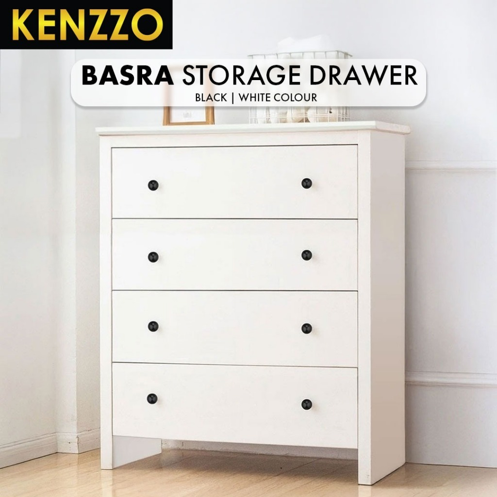 พร้อมส่ง!! ตู้ลิ้นชัก 5/4/3 ทรงเตี้ย พร้อมลิ้นชัก สำหรับจัดเก็บเสื้อผ้า ถุงเท้า และชุดชั้นใน Basra Chest Drawer