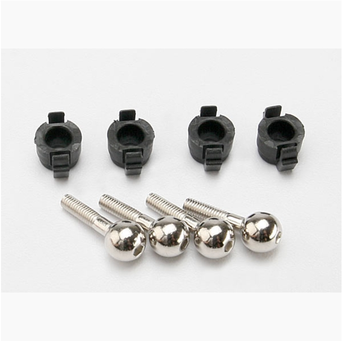 TRAXXAS 7033 Pivot balls (4)/ pivot ball caps (4)