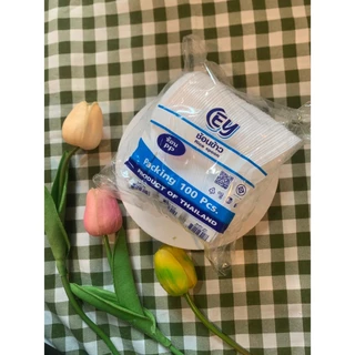ช้อนข้าวสั้น ช้อนข้าวพลาสติก เนื้อPP หนาไม่บาดปาก 1แพค100คัน