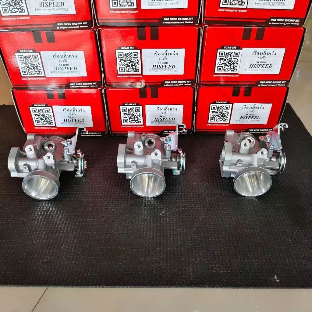 เรือนลิ้นเร่ง วงรี Hispeed ️ เพิ่มการไหลอากาศ เข้ามากขึ้น แรงบิดมาไว ปลายจัดกว่า  ใส่ได้หลายรุ่นทรงCBR150 งานสวย