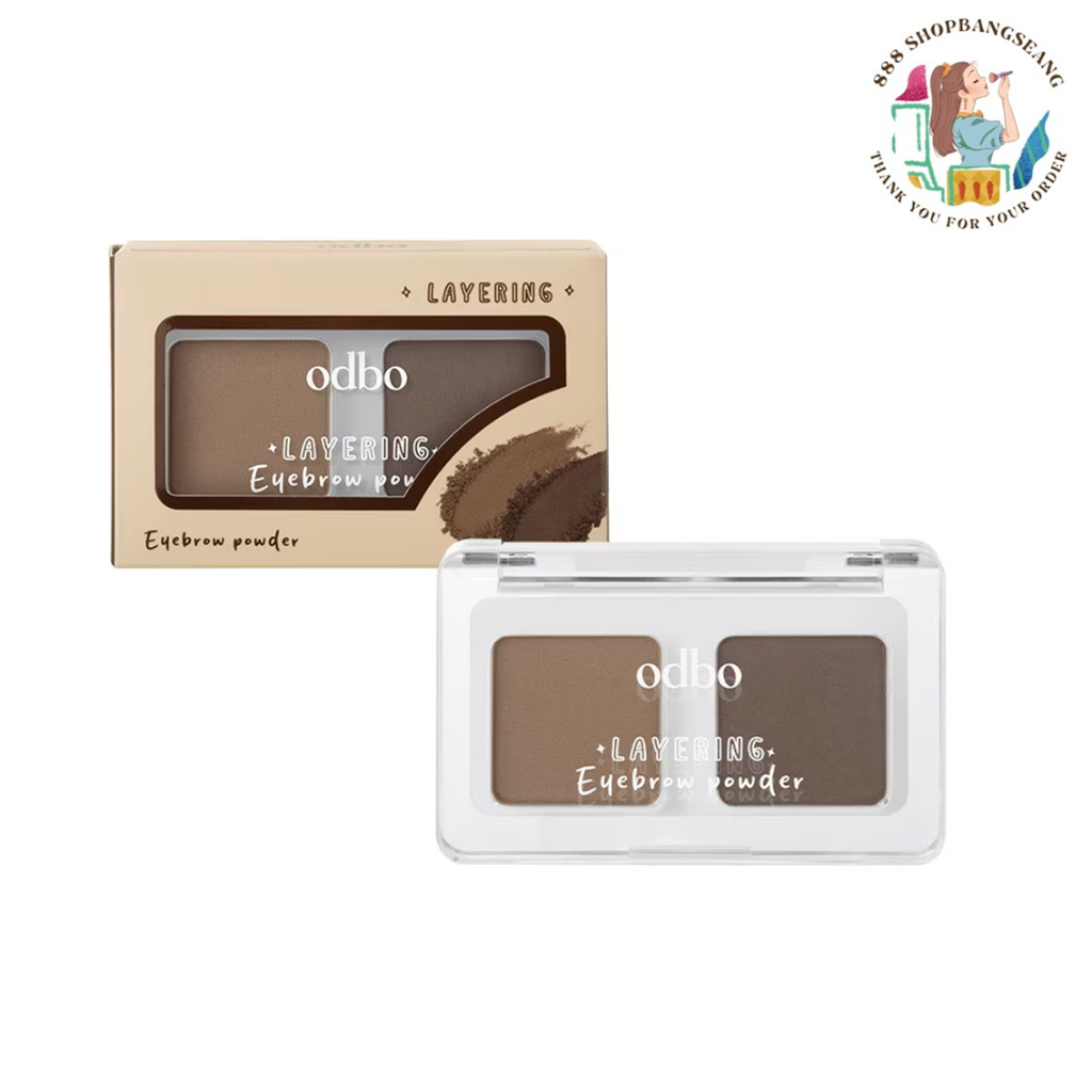 ที่เขียนคิ้ว โอดีบีโอ เลเยอร์ริ่ง อายบราว พาวเดอร์ Eyebrow Powder Eye Shadow Eye Brow Palette OD7018