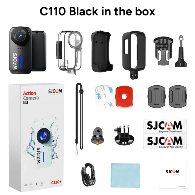 กล้อง SJCAM ACTION CAMERA 4K C110+ กล้อง Action Camera 4K กันน้ำ พร้อมลุยทุกสถานการณ์
