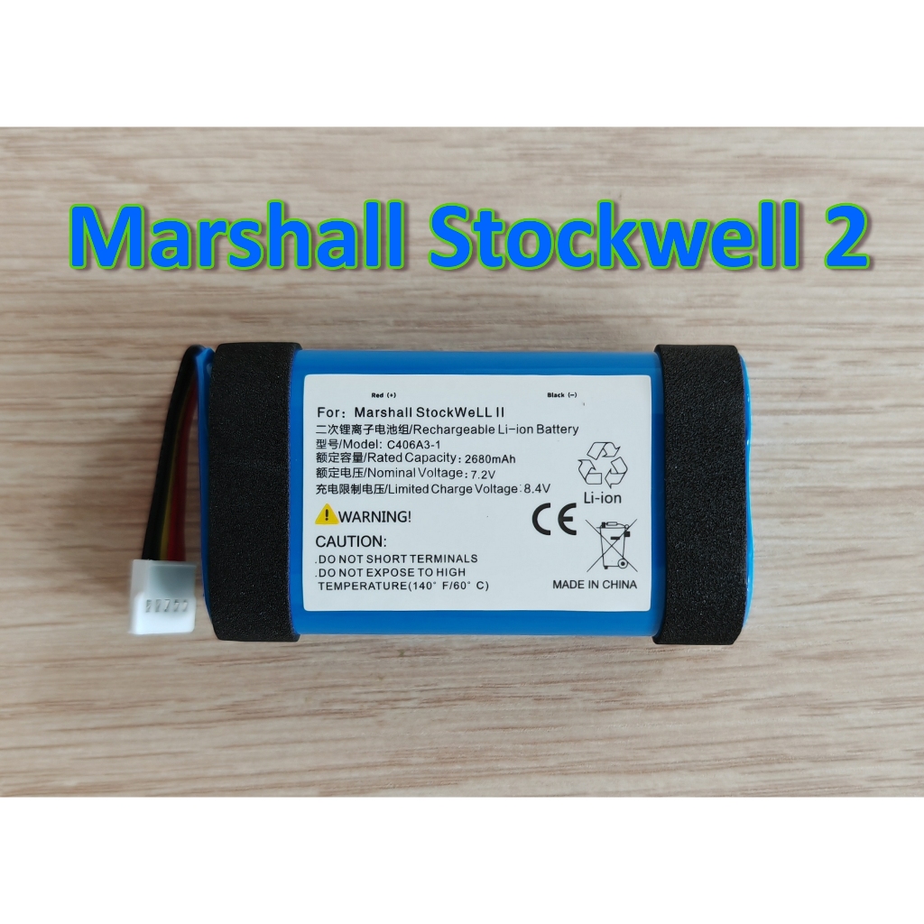 แบตเตอรี่ For Marshall Stockwell2 แบตลำโพงบลูทูธ C406A1 C406A3-1 รบกวนตรวจสอบก่อนสั่งซื้อ