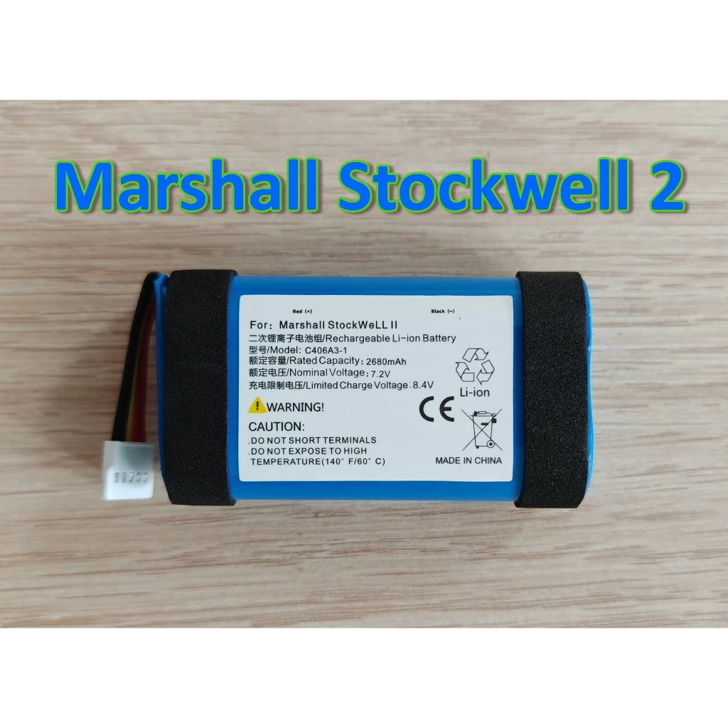 แบตเตอรี่ For Marshall Stockwell2 แบตลำโพงบลูทูธ C406A1 C406A3-1 รบกวนตรวจสอบก่อนสั่งซื้อ