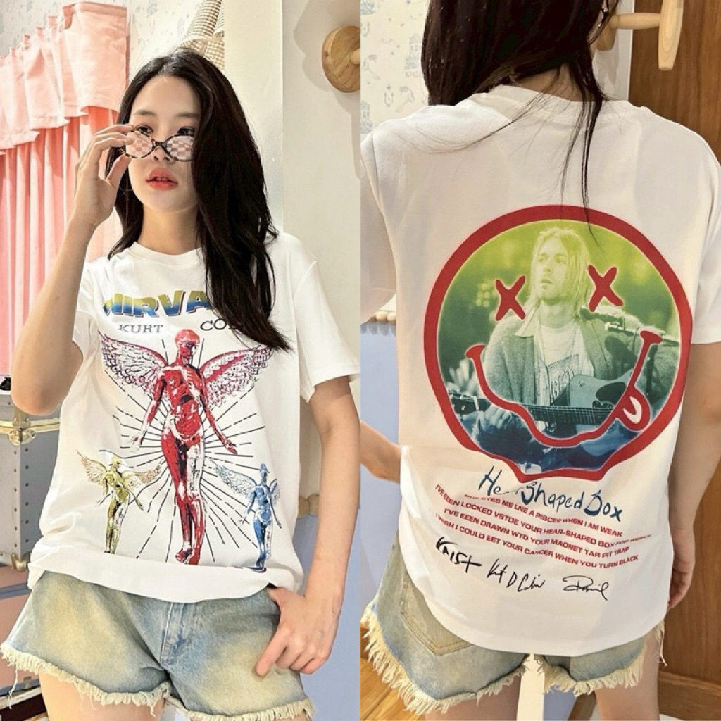 NIR T-shirt” เสื้อยืดสกรีนลายสุดเก๋ สุดขิค เนื้อผ้าดีใส่สบาย ลายน่ารัก แมทช์กับขาสั้นคือเก๋ ตัวนี้แนะนำต้องมีติด