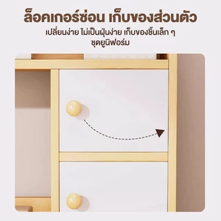 I&D โต๊ะเรียน โต๊ะทำงาน 120/100/80cm พร้อมชั้นวาง มินิมอล สไตล์เรียบง่ายง่ายต่อการประกอบ