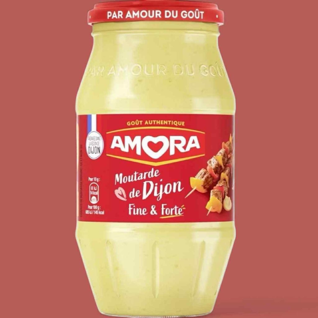อโมรา ดิจองมัสตาร์ด 430g DIJON MUSTARD AMORA 430g จากฝรั่งเศส
