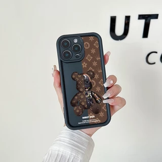 เทรนด์ แบร์ เคส OPPO A5 2020 A35 A16 A16s A54s A17 A17 A9 2020 A11X A11 การ์ตูนหมีรุนแรงกันกระแทกเคสโทรศัพท์TPU