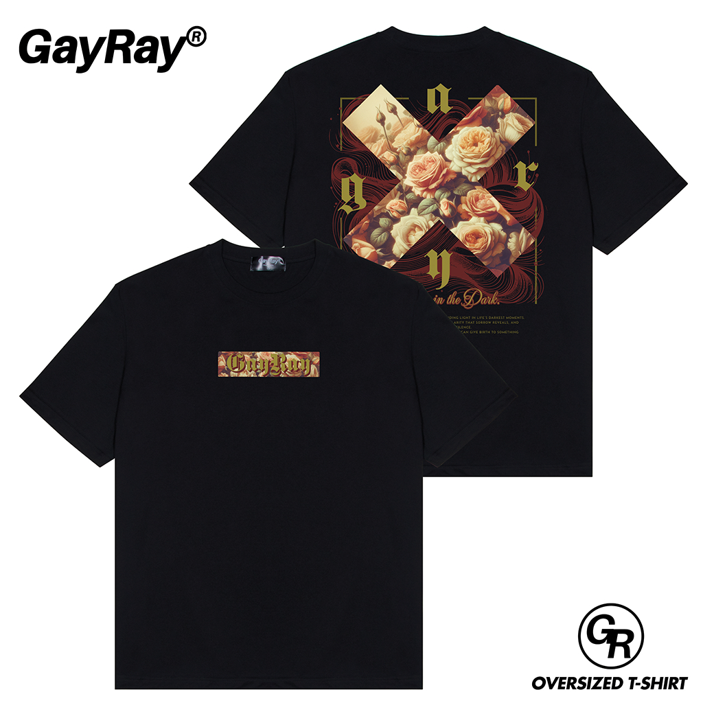 GayRay ⎰Heaven dark⎱  เสื้อยืดโอเวอร์ไซส์ Cotton 100% นุ่่ม ใส่สบาย