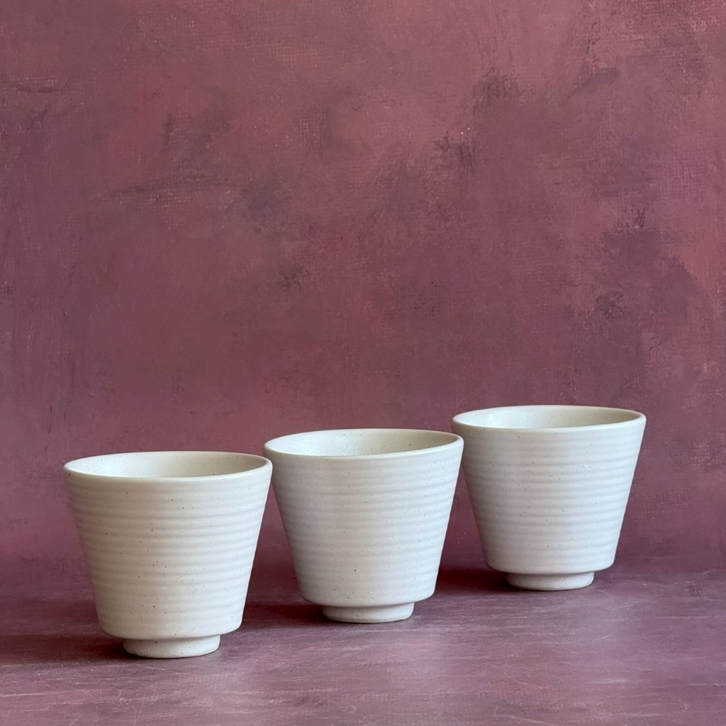 แก้วเซรามิก แก้วทรงกระถาง ความจุ 7 oz เข้าไมโครเวฟ เข้าเครื่องล้างจานได้ - AT1CERAMIC
