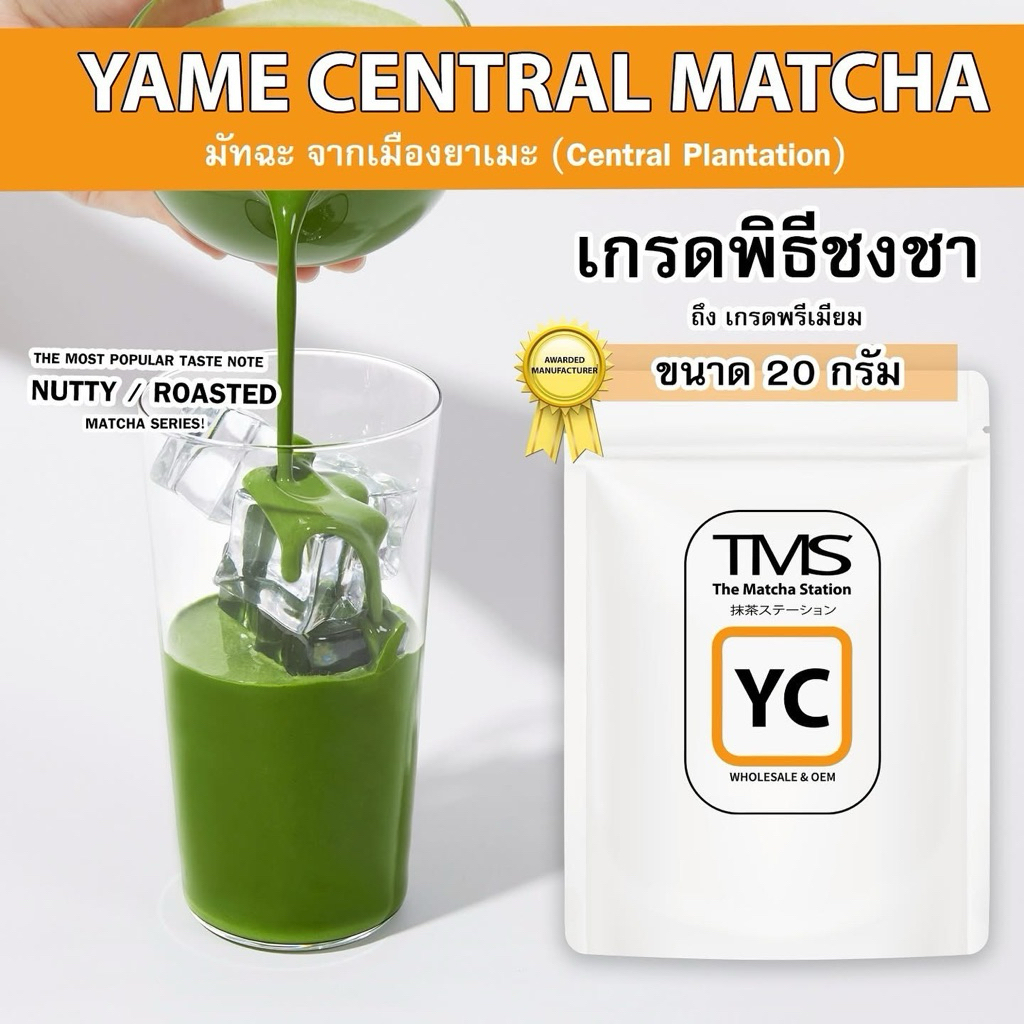💯 TMS - YC มัทฉะ มัทฉะโทนถั่ว มัทฉะเกรดพิธี มัทฉะพรีเมี่ยม 20g