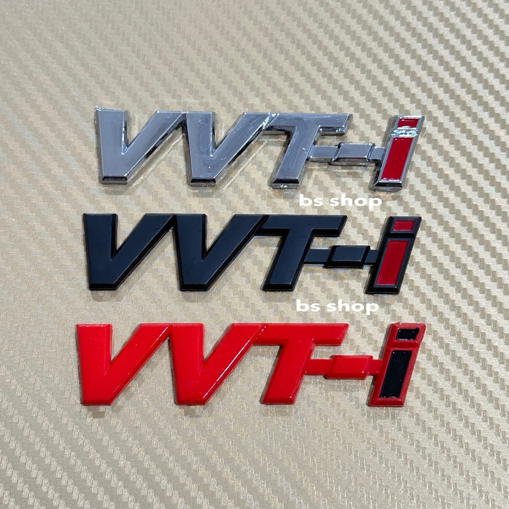 โลโก้ * VVT-I ติดรถ Toyota  ขนาด* 2.2 x 9.5 cm ราคาต่อชิ้น