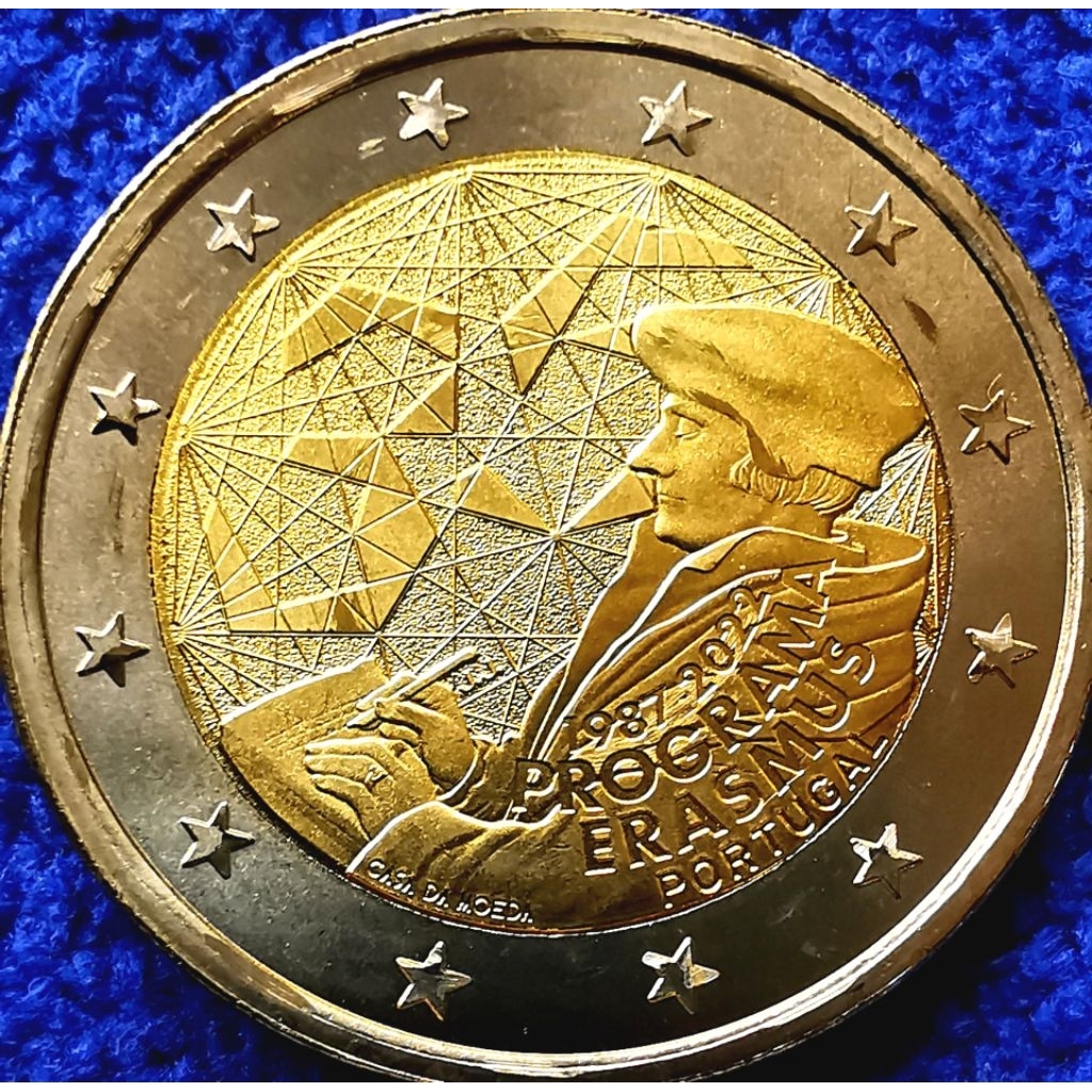 เหรียญ​ยูโร 2 Euro, ที่ระลึก​35ปีโครงการศึกษา Erasmus, (เลือกประเทศได้), #​2570, ไม่​ผ่าน​ใช้​ UNC