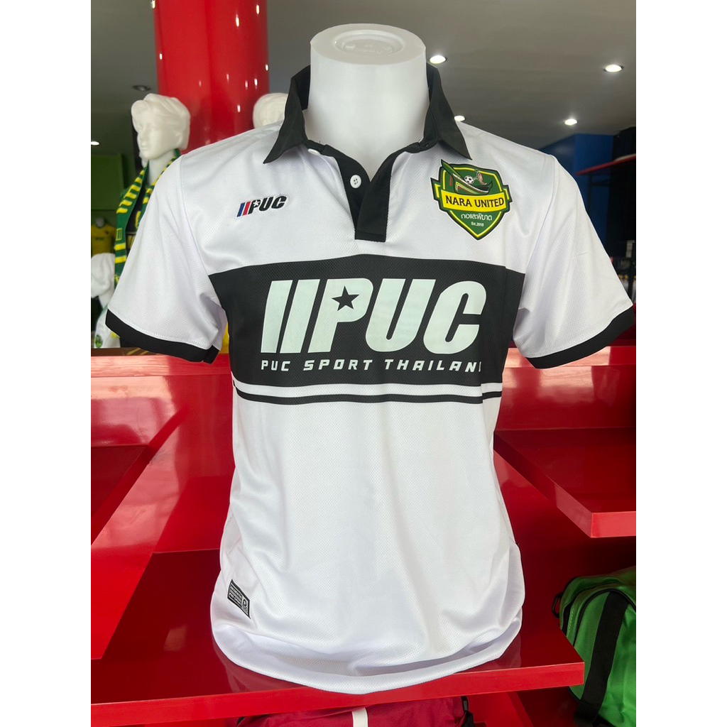 เสื้อโปโล เดินทาง Nara United 2025/2026 สีขาวตัดดำ