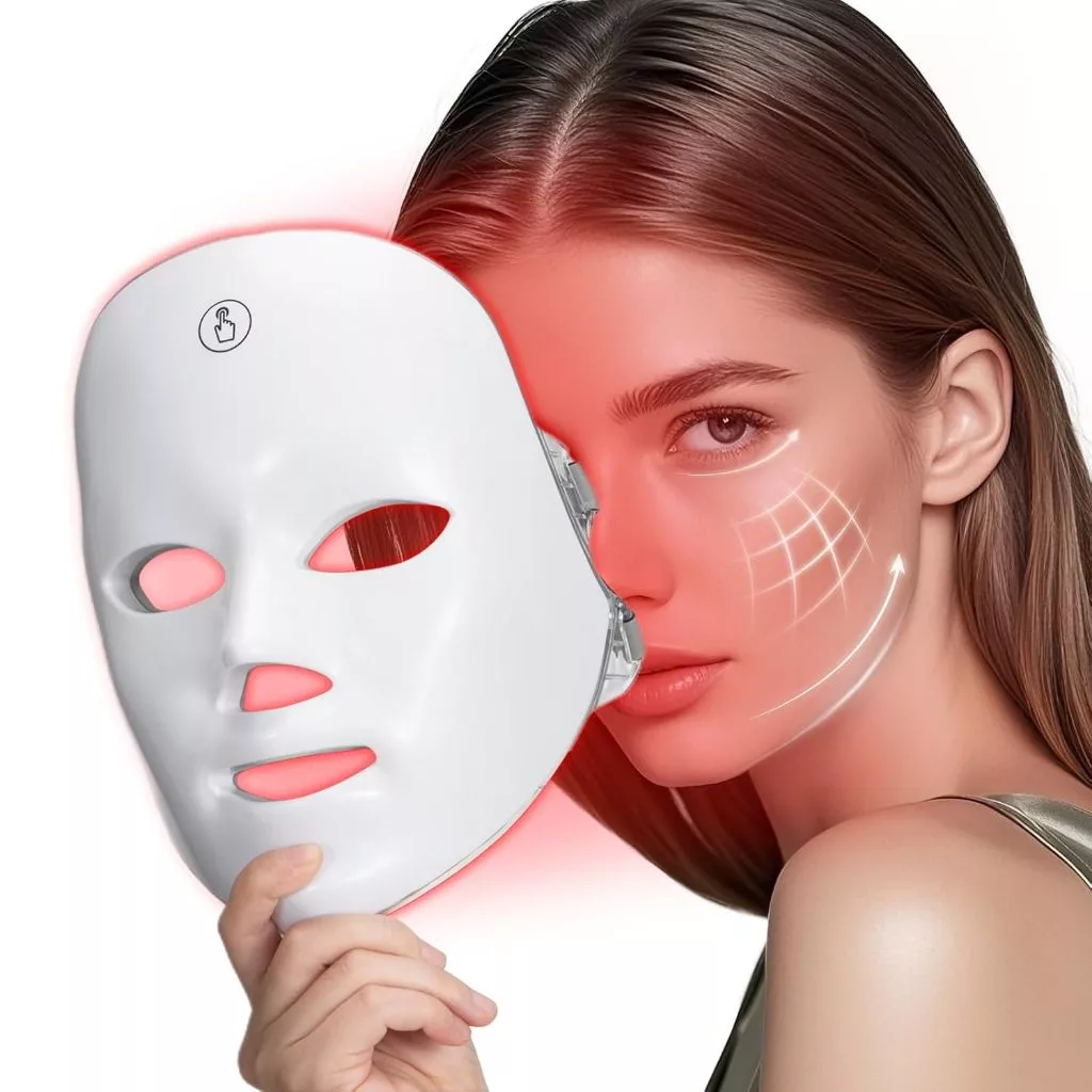 หน้ากากความงาม LED 7 สี LED โฟตอน Rejuvenation ความงามซ่อมแซมกระชับใบหน้าเครื่องมือความงาม