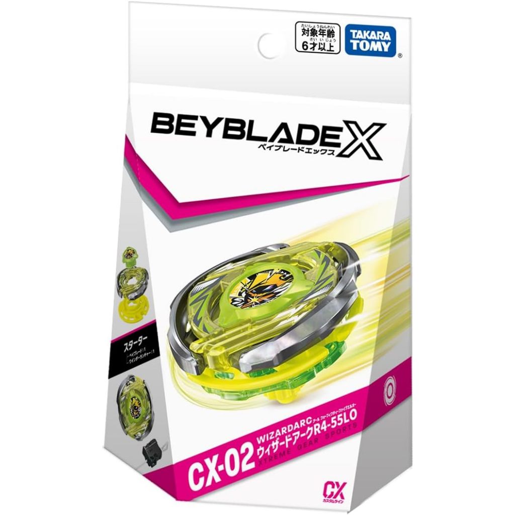 TakaraTomy BEYBLADE X CX-02 Starter Wizard Arc R4-55LO Starter
