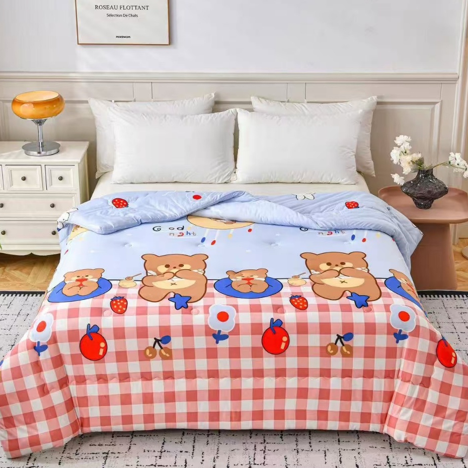 ผ้าห่มไหมนม มีหลายลาย ผ้านุ่มสบาย 200X230CM คุณภาพดี  #NNS