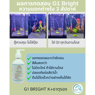 (ส่งด่วน) ปุ๋ยไม้น้ำ G1 สูตร K+ธาตุรอง สูตรสำหรับตู้ตั้งใหม่, ตู้พืชโตช้า เร่งราก ลดความเสี่ยงตะไคร่
