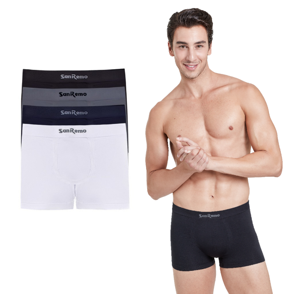 Sanremo Boxer แซนรีโม กางเกงใน บ๊อกเซอร์ กางเกงในชาย ผ้านุ่ม กระชับ ยืดหยุ่นสูง ใส่สบาย NIS-SRMSL4