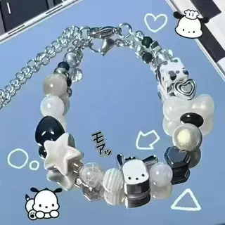 สร้อยข้อมือลูกลายการ์ตูนน่ารัก กำไลข้อมือรูปแมวแบบใหม่สำหรับผู้หญิง ดีไซน์แฟชั่นน่ารักๆ พร้อมส่งจากไทย