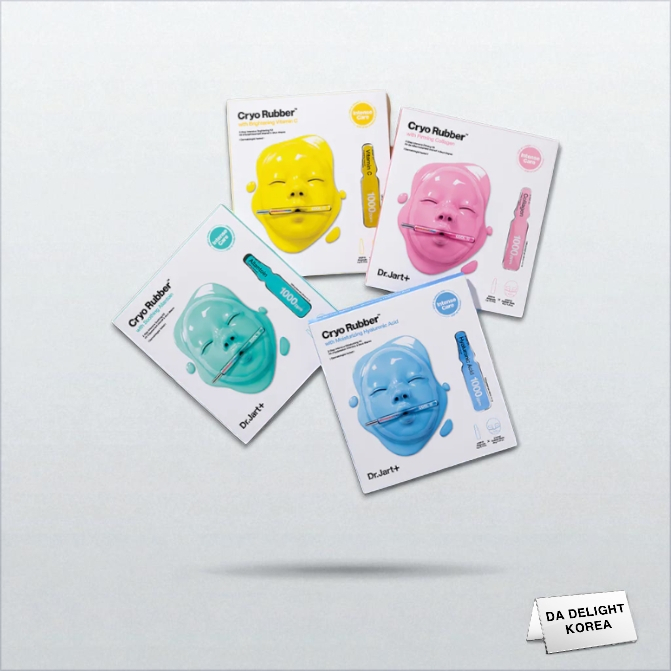 Dr.Jart+ / Jart Dermask Cryo Rubber Facial Mask Pack (Moisturizing Hyaluronic, Brightening Vitamin, Firming Collagen)