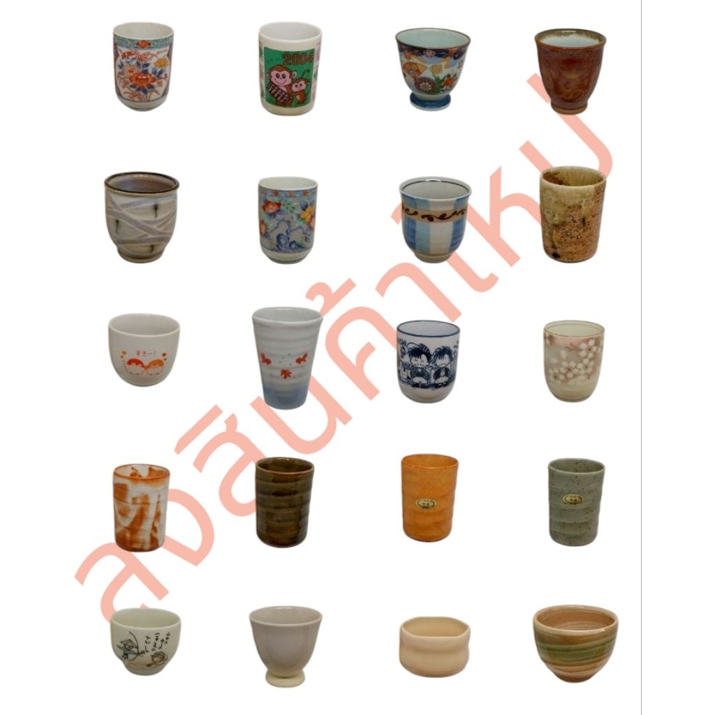 แก้วชาญี่ปุ่น แก้วเซรามิค ใส่ชา กาแฟ มีหลายลาย สินค้าพร้อมส่ง stock 29