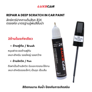 luxscar ชุดสีแต้มรถ 2K TOUCH UP PAINT 4in1 สีรถฮอนด้า Honda สีตรงรหัส