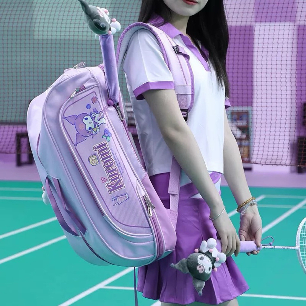 (pre order) กระเป๋าไม้แบดมินตัน Sanrio Kuromi x Mesuca ลิขสิทธิ์แท้ 🎀🏸💜