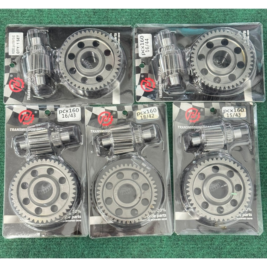 เฟืองคู่ PCX160 Giorno ตรงรุ่น 15/43  15/44 16/43  16/44 17/42 17/43 18/42 19/40 19/42 21/24 21/43 22/42 23/42