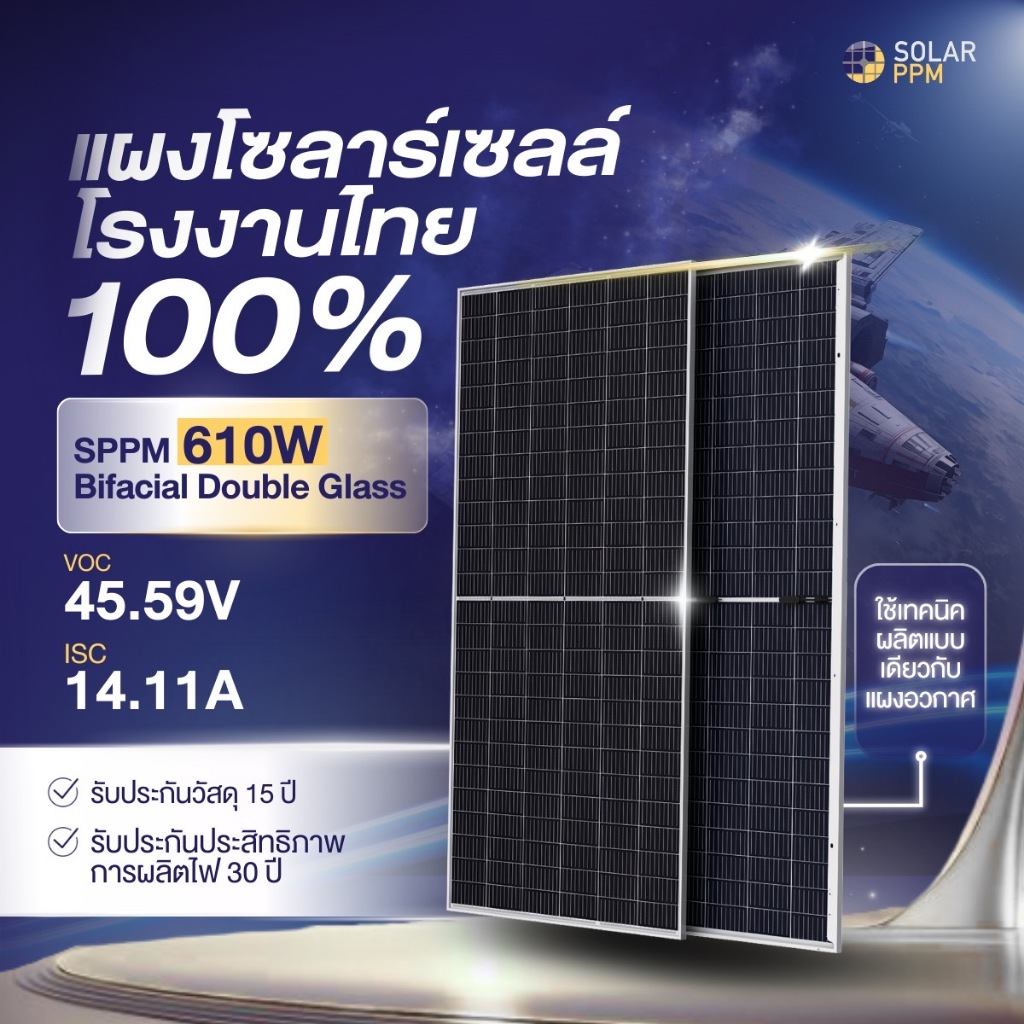 Solar PPM 610W – Bifacial Doubleglass