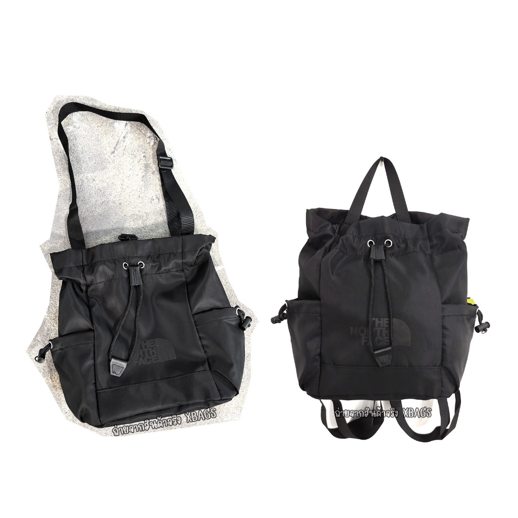 TNF กระเป๋าเป้ไซส์เล็ก แบบ 2 in 1 เป็นเป้ได้ สะพายข้างได้ ผ้าไนล่อน แบบเรียบๆ