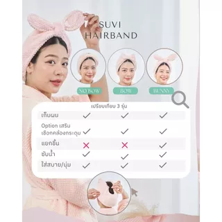 Bunny hairband suvi ผ้าคาดเก็บผม ผ้าคาดผม headband ใส่สบายไม่รั้งศรีษะ